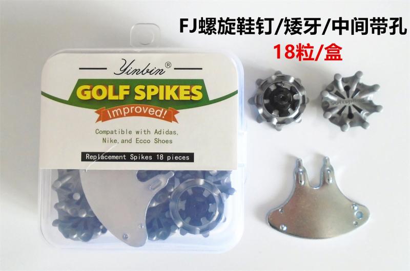 18 grain boxed golf shoes Shoe Stud Quick Nail 8-claw Shoe nail middle with hole dwarf tooth