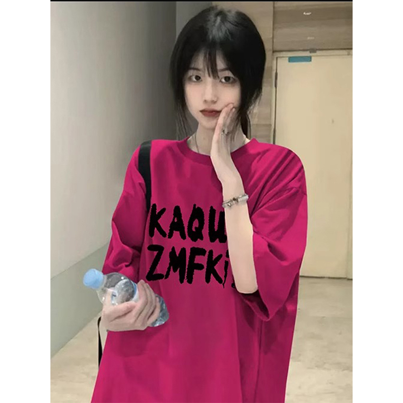 Dopamine Pure Cotton Short-Sleeve T-Shirt for Women, Summer American Retro Trendy Brand ins Design, Niche Regular Shoulder T-Shirt Top Dopamine Pure Cotton Short-Sleeve T-Shirt for Women, Summer American Retro Trendy Brand ins Design, Niche Regular Shoulder T-Shirt Top