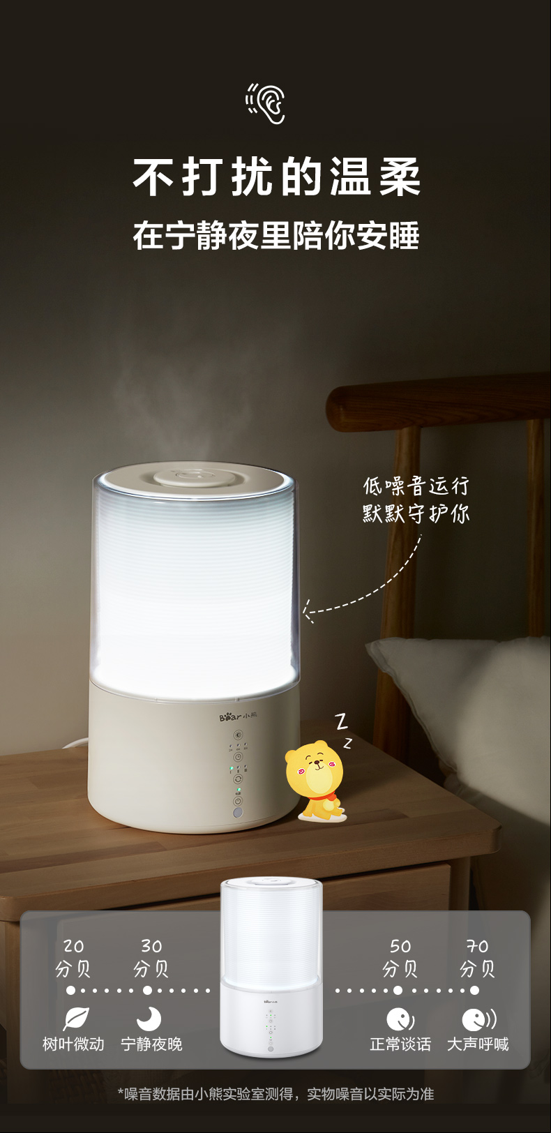 Gấu máy tạo độ ẩm nhà câm phòng ngủ phụ nữ mang thai bé công suất lớn máy lạnh độ ẩm không khí nhỏ trên mặt nước - Máy giữ ẩm hướng dẫn sử dụng deerma f628s