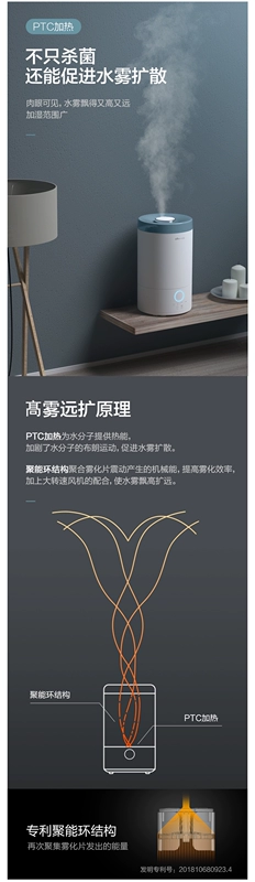 [Trực tiếp] Gấu / Gấu nhỏ JSQ-C40L1 Thêm máy tạo độ ẩm cho gia đình 4L Thanh lọc câm thông minh - Máy giữ ẩm
