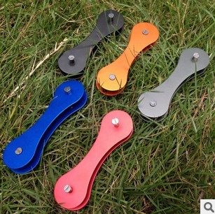 Upgraded version key smarto key clip aluminium alloy key clip with back clip key containing box containing clip