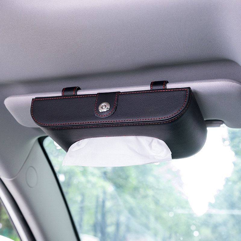 Vehicular Hanging Tissue Box Cramp Creativity Upscale Car Visor Armrest Box Pumping Cardboard Box Interior Trim Supplies-Taobao