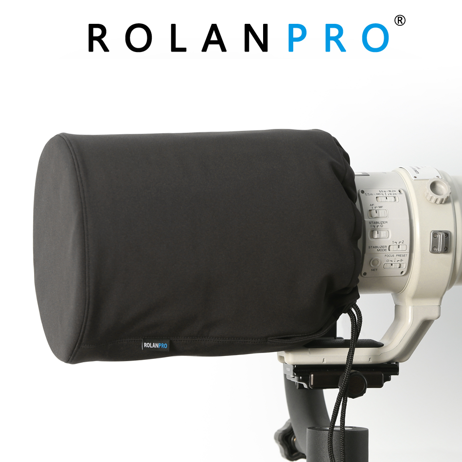 Hard-top lens sleeve with drawstring plug-in telephoto lens cap ROLANPRO Jolan jacket produced