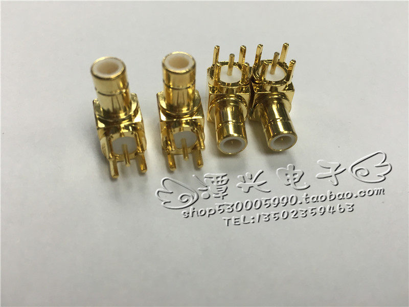 75 ohm pure copper SMB-JWE SMB male bent seat SMB five-pin welded plate socket SMB welded plate bent male seat