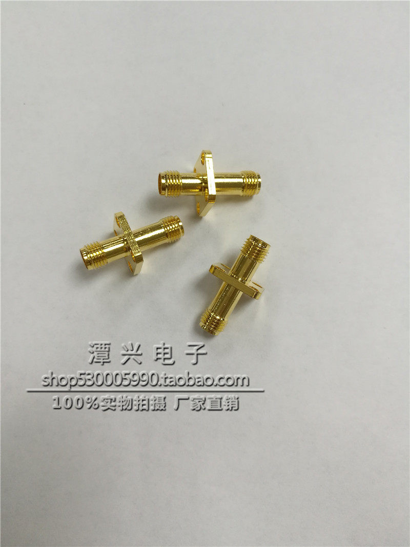 SMA-KKF RF coaxial connector long version short SMA female straight through double female SMA female head with flange