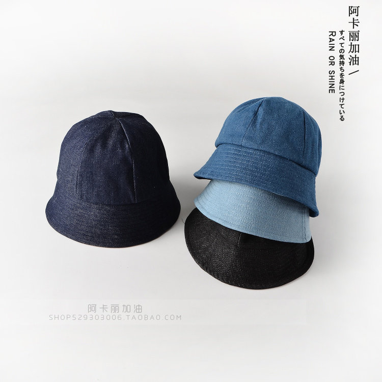The resurgence of explosive products is huge~ Japanese niche design denim cotton bucket hat Harajuku men's and women's street fisherman hats