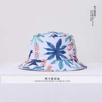 Foreign trade orders summer white maple hat outdoor sunshade beach travel sunscreen fisherman hat double-sided wearable
