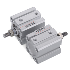 Цилиндр sda-b薄型气缸外螺纹外牙20/25/32/40/50/63小型气动气缸亚德客型