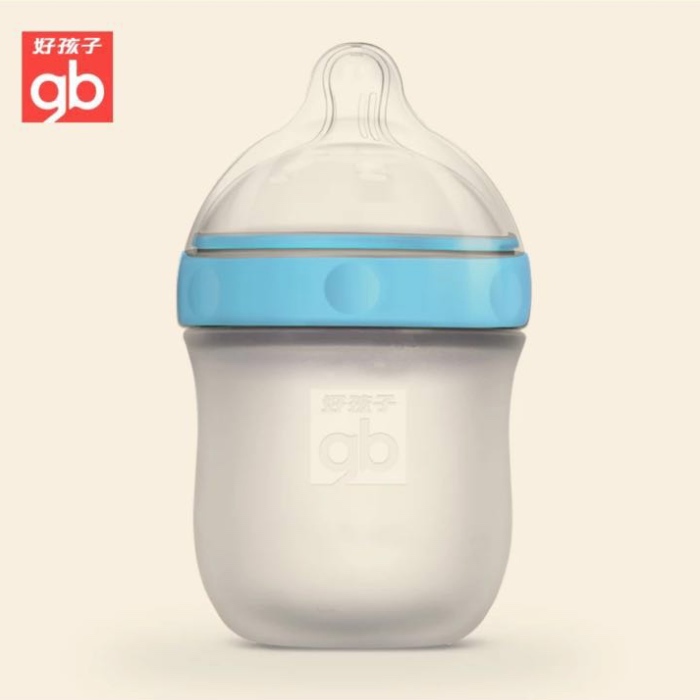 Good child newborn newborn baby silicone milk bottle wide calibre anti-fall and anti-flatuls baby children full silicone bottle