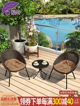 yi zhuo er yi small balcony with table and chairs three-piece household mini coffee table two chair leisure furniture modern minimalist chair