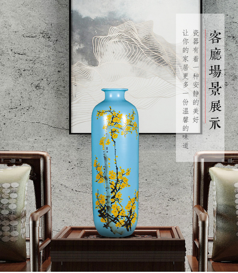 Jingdezhen ceramics modern new Chinese style of large vases, hand - made dried flowers, flower arrangement, the sitting room TV ark, furnishing articles