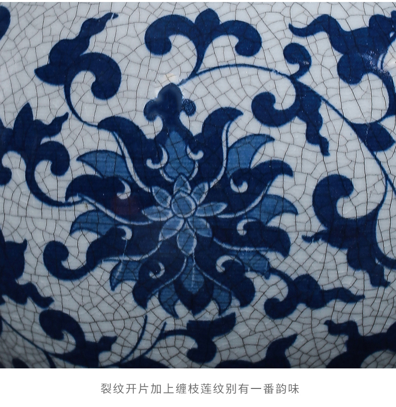 Jingdezhen ceramics antique blue and white porcelain vases, flower arrangement sitting room adornment style restoring ancient ways home furnishing articles porcelain