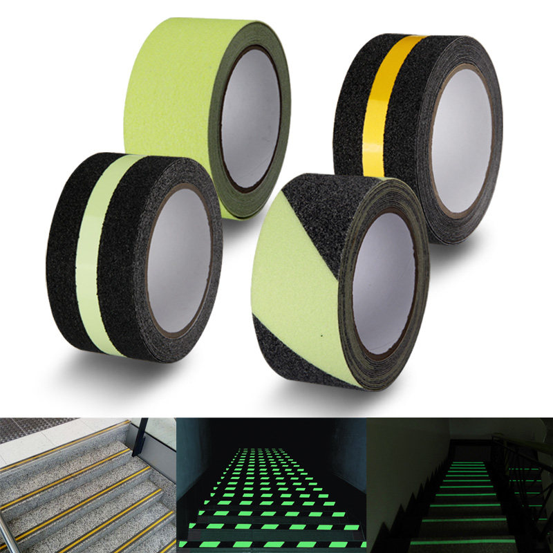 Fortitude PET sand surface Self-adhesive stairs Anti-slip adhesive tape Warning Night Light Reflective Patches Marble Steps Waterproof Sunscreen