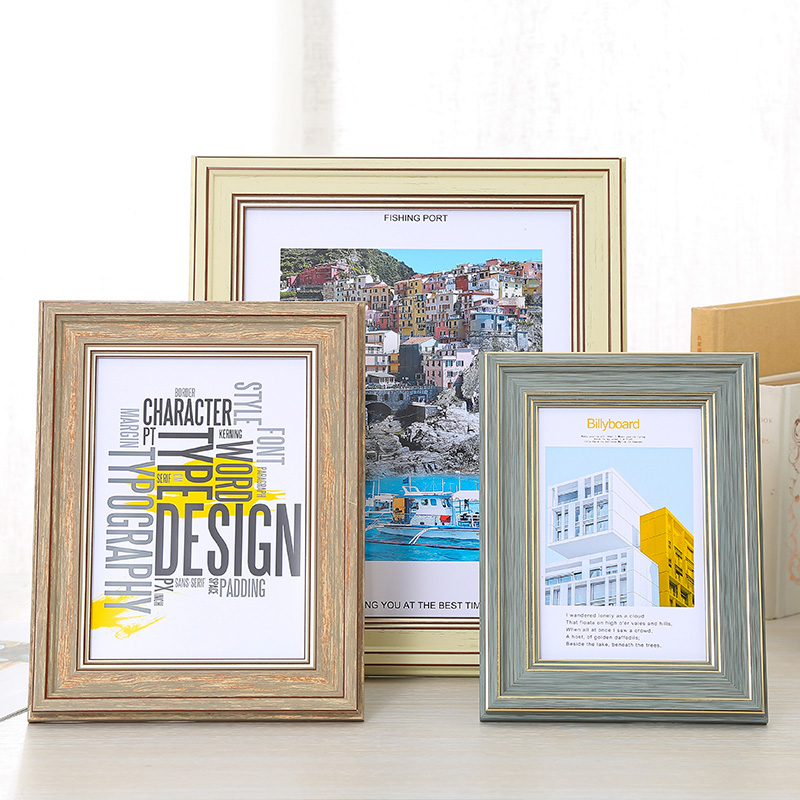 Eurostyle retro photo frame swing table 5 6 7 8 10 inch A4 minimalist creative hanging wall plus wash photo photo photo frame