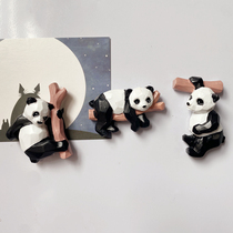 (4) Soft Cute Cute Cartoon Panda Magnetic Refrigerator Sticker Creative Decoration Magnetic Decoration Sticker