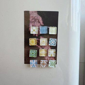 Creative colorful pattern retro healing mosaic refrigerator magnet magnetic suction hole board entrance door decoration