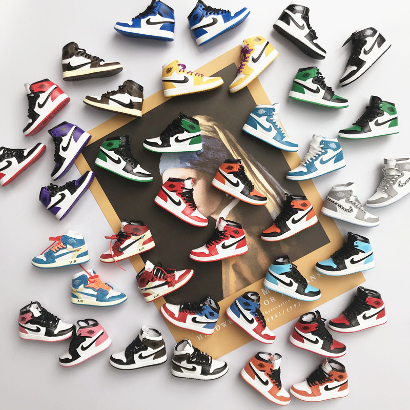 Basketball tide shoes mini aj1 stereo model creative magnetic refrigerator with home decoration to take pictures fixed