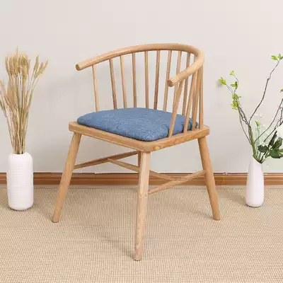 Home computer chair simple learning office chair dining chair bedroom study dormitory chair Nordic backrest Net red solid wood chair
