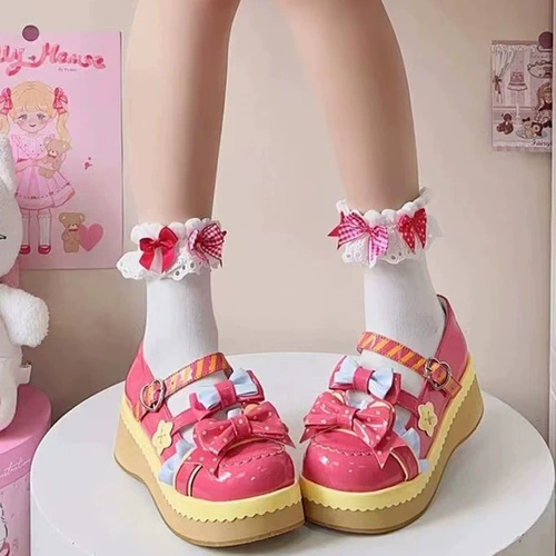 Высокая летняя обувь на платформе, оригинальные туфли для кожаной обуви для принцессы, стиль Лолита