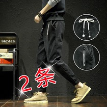 Mens pants Korean version of the trend autumn and winter new small feet mens casual pants loose versatile boys bunched feet Haren pants