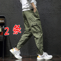 Spring and summer new overalls mens multi-pocket loose outdoor sports leisure trousers camouflage military pants wear-resistant work pants