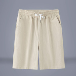 100% Cotton and Linen Cool and Comfortable Export Original Summer Men's Breathable Linen Straight Casual Shorts Five-Quarter Pants Trendy