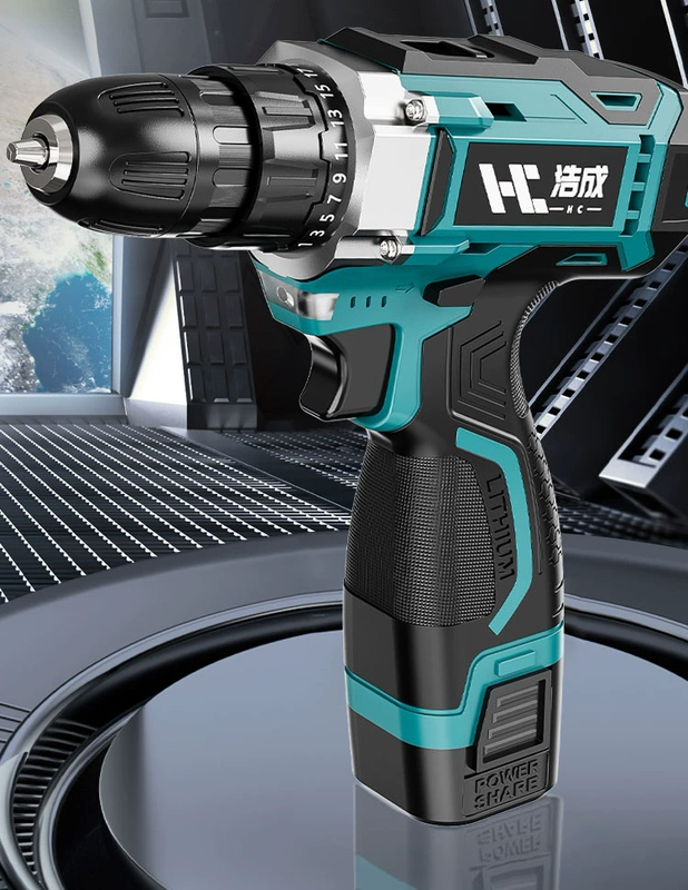 máy khoan pin makita Đèn pin Haocheng Pin lithium Sốc khoan nhiều chức năng sạc súng ngắn gia dụng Công cụ xoay điện may khoan pin hitachi máy khoan đất