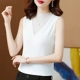 3979 Световая белая сетчатая вирус v -neck