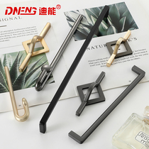 New cabinet door handle lengthened black grey gold American minimalist drawers Closet Wardrobe Wine Cabinet Light Lavish Furniture Doorknob