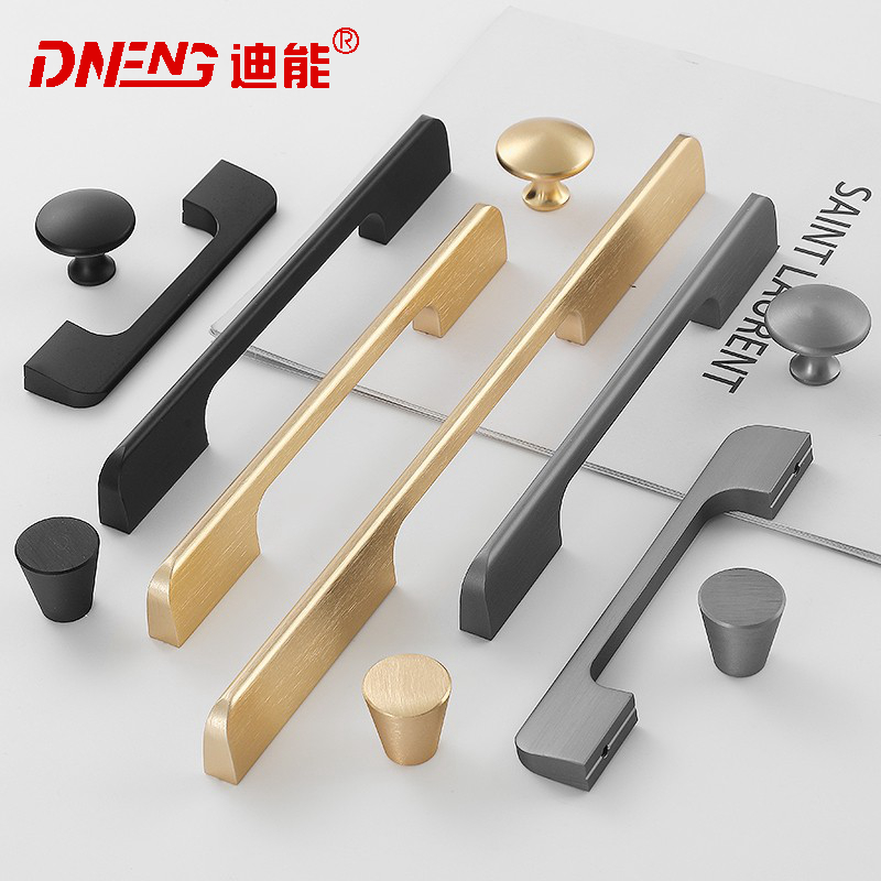 Modern brief about one metre lengthened wardrobe door handle gold black grey cupboard shoe cabinet drawers cupboard door knob-Taobao