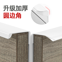Invisible Handle Long White Color Modern Minimalist Wardrobe Drawers Concealed-free Punched Cabinet Hide Cabinet Door Handle