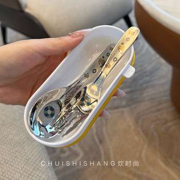 304 stainless steel food spoon fork ingot spoon set