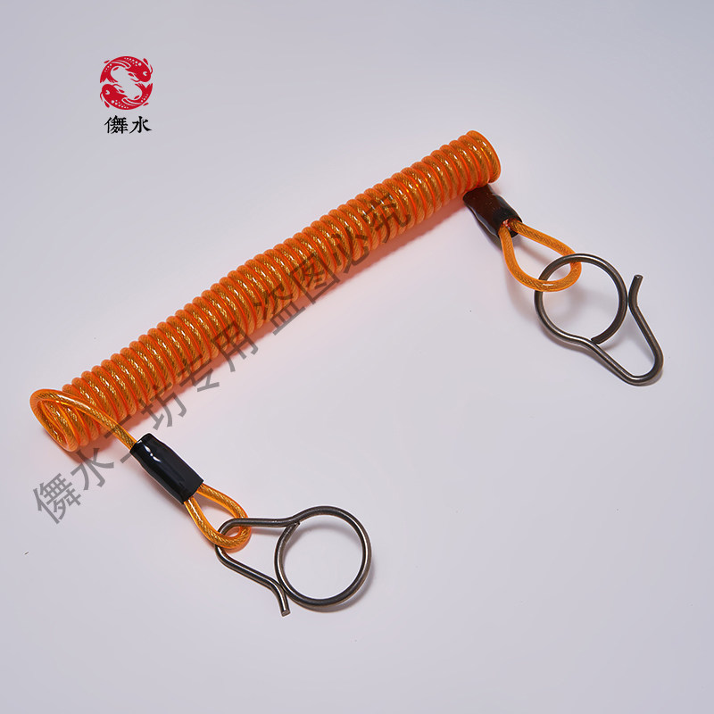 Sea fishing boat fishing wire miss rope telescopic titanium alloy buckle fishing high elastic shrinkage fishing device fishing rod fishing