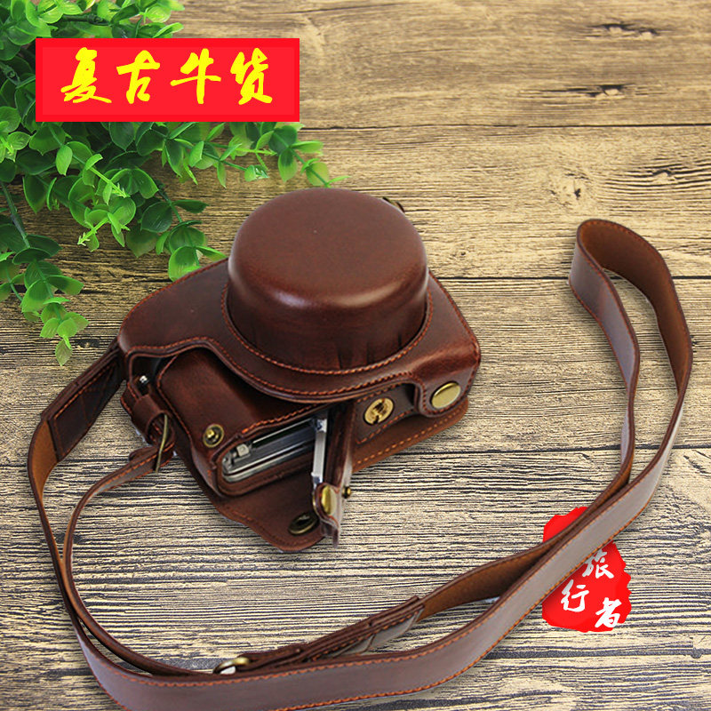 Panasonic camera bag GF7 GF8 GF9 GX85 LX10 GF10 Micro single-eye camera protective leather case replaceable battery