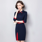 Осеннее модное элитное платье для работы, пиджак классического кроя, яркий броский стиль