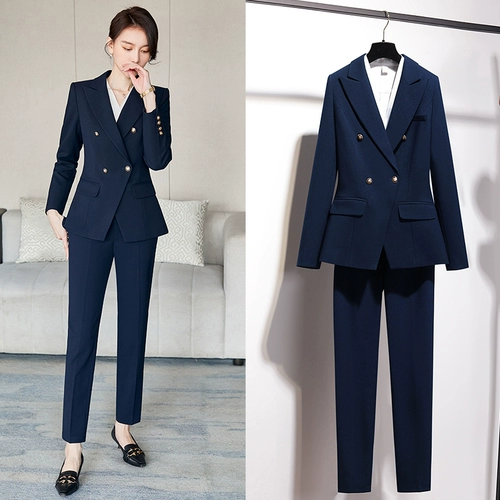 Костюм для работы, пиджак классического кроя, комплект, изысканный стиль, осенний