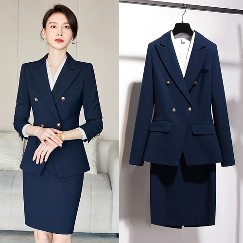 Костюм для работы, пиджак классического кроя, комплект, изысканный стиль, осенний