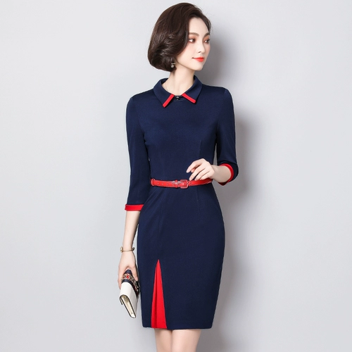 Осеннее модное элитное платье для работы, пиджак классического кроя, яркий броский стиль