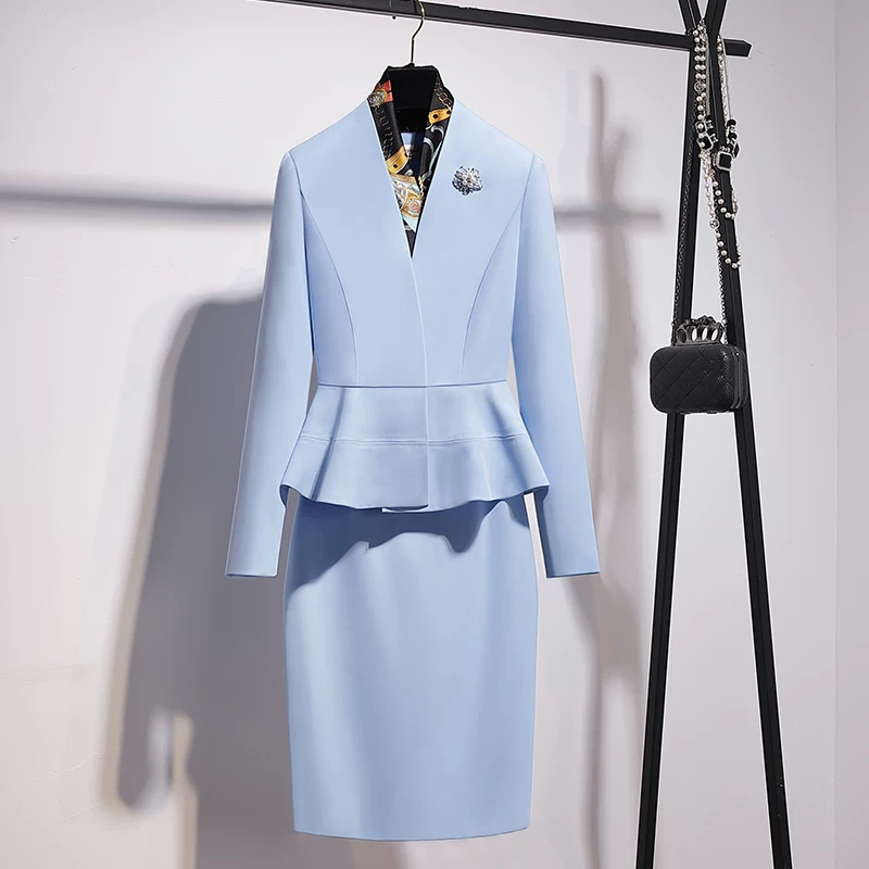 Бежвая юбка, комплект, классика пиджак костюм,Overall