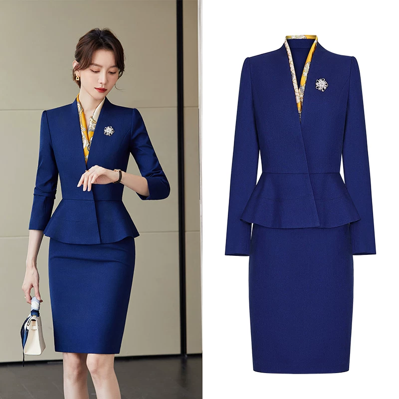 Бежвая юбка, комплект, классика пиджак костюм,Overall