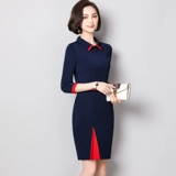 Осеннее модное элитное платье для работы, пиджак классического кроя, яркий броский стиль