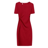 Осеннее платье для работы, пиджак классического кроя, юбка, большой размер, круглый воротник