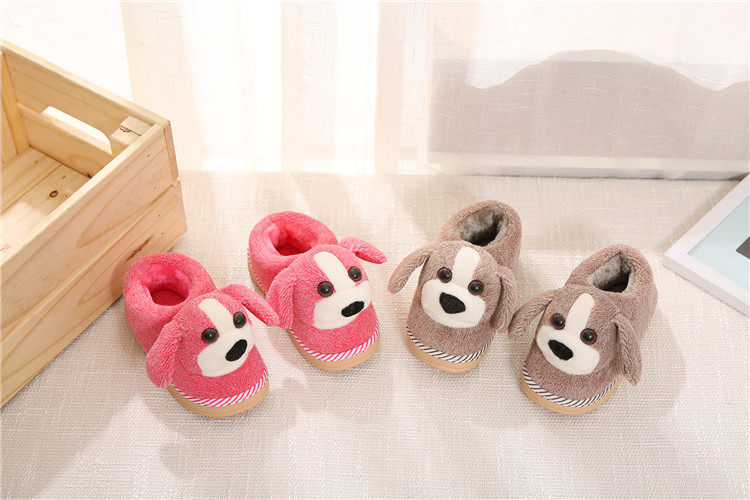 Pantoufles enfants en suède pour hiver - semelle caoutchouc - Ref 1011493 Image 24