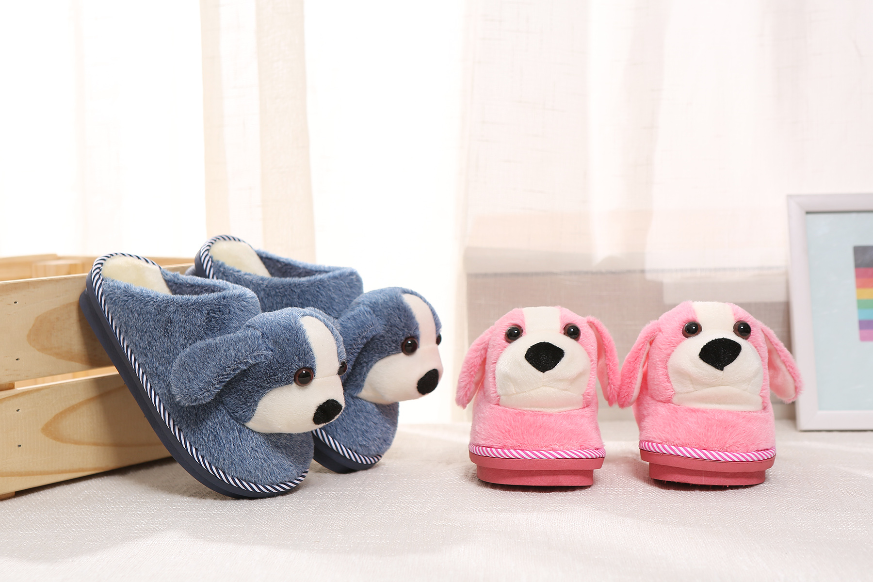 Chaussons enfants en suède pour hiver - semelle caoutchouc - Ref 1015076 Image 16