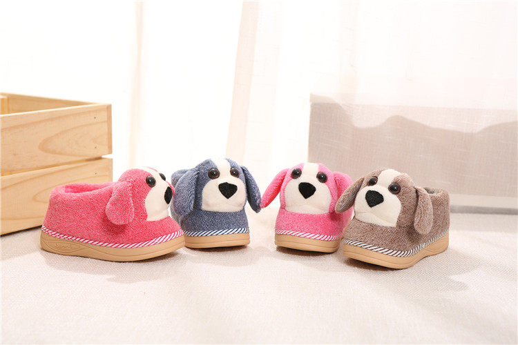 Pantoufles enfants en suède pour hiver - semelle caoutchouc - Ref 1011493 Image 31