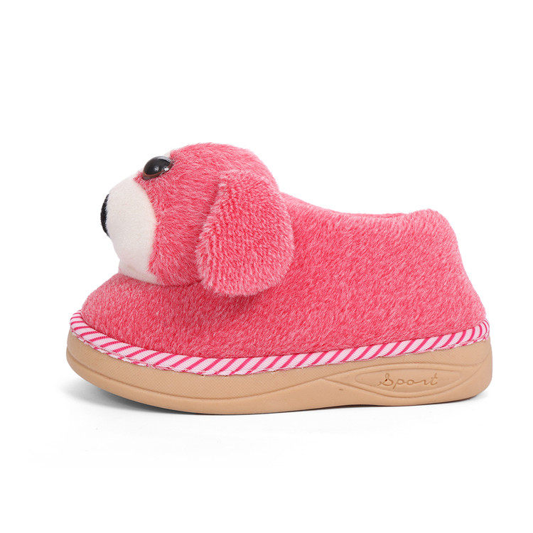 Pantoufles enfants en suède pour hiver - semelle caoutchouc - Ref 1011493 Image 13