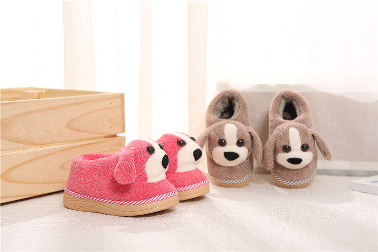 Pantoufles enfants en suède pour hiver - semelle caoutchouc - Ref 1011493 Image 23