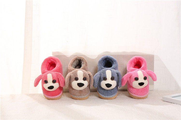 Pantoufles enfants en suède pour hiver - semelle caoutchouc - Ref 1011493 Image 29