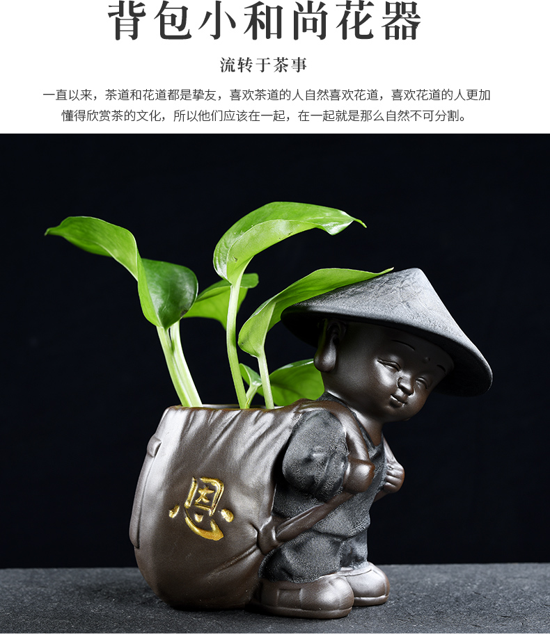 Howe auspicious creative furnishing articles monk floret apparatus of sitting room other home decoration flower vases, ceramic water container