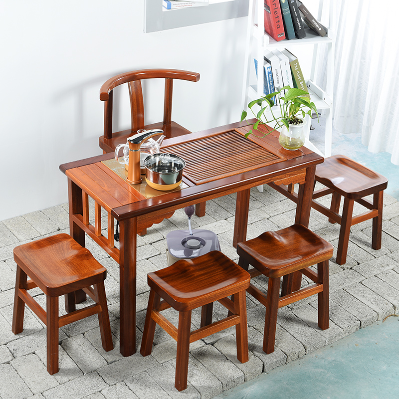 Howe cheung hua limu tea table and chair of the new Chinese style composite solid wood tea table contracted tea table of induction cooker stone suits for sharply